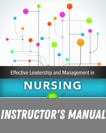 Instructor Manual for Effective Leadership and Management in Nursing 9th Edition by Eleanor J. Sullivan