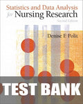 Test Bank for Statistics and Data Analysis for Nursing Research 2nd Edition by Denise F. Polit