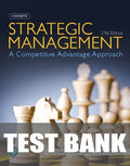 Test Bank for Strategic Management: A Competitive Advantage Approach, Concepts 17th Edition by Fred R David