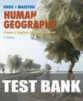 Test Bank for Human Geography: Places and Regions in Global Context 7th Edition by Paul L. Knox
