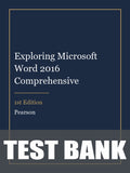 Test Bank for Exploring Microsoft Word 2016 Comprehensive 1st Edition