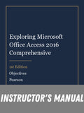 Instructor Manual for Exploring Microsoft Office Access 2016 Comprehensive 1st Edition by Objectives