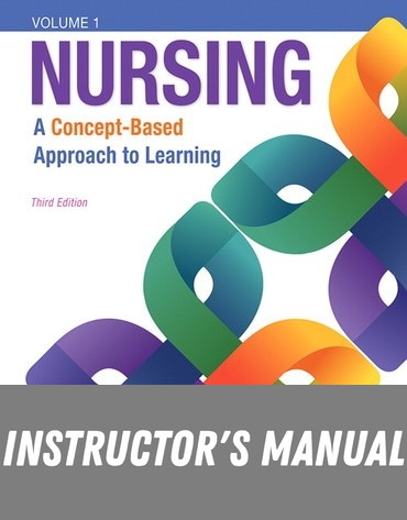 Instructor Manual for Nursing A Concept Based Approach To Learning Volume 1 3rd Edition by Activities