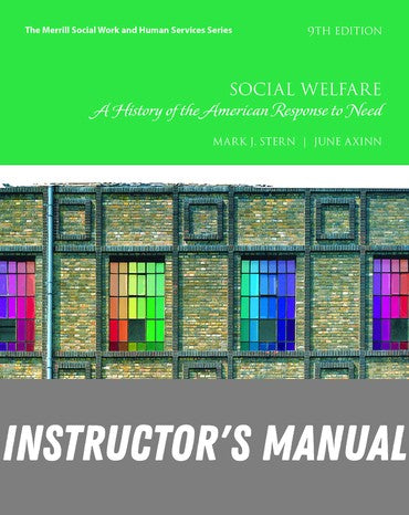 Instructor Manual for Social Welfare: A History of the American Response to Need 9th Edition by Mark J. Stern