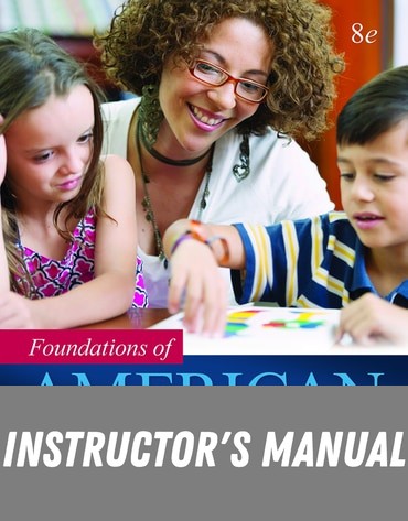 Instructor Manual for Foundations of American Education 8th Edition by L Dean Webb