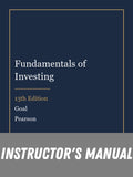 Instructor Manual for Fundamentals of Investing 13th Edition by Goal