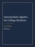 Solutions Manual for Intermediate Algebra for College Students 7th Edition
