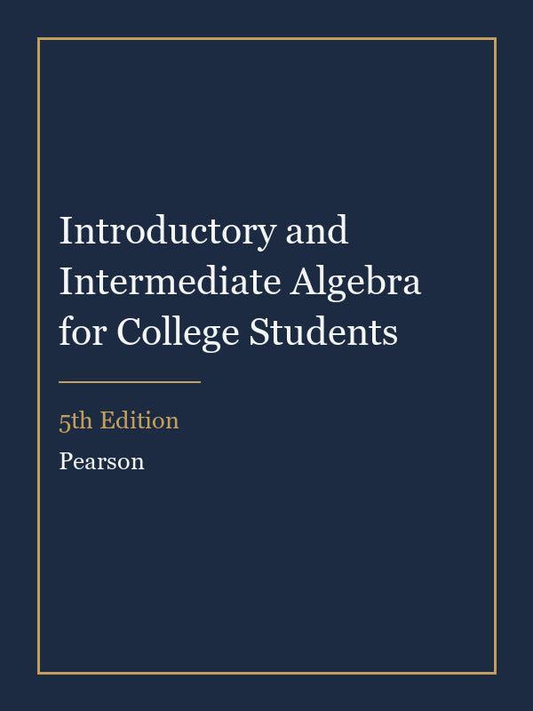 Instructor Manual for Introductory and Intermediate Algebra for College Students 5th Edition