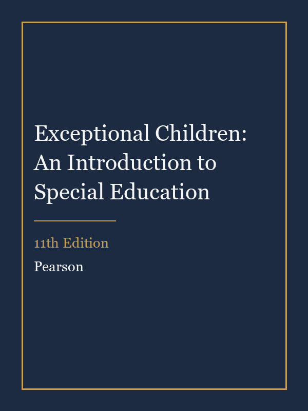 Test Bank for Exceptional Children: An Introduction to Special Education 11th Edition