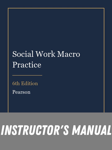 Instructor Manual for Social Work Macro Practice 6th Edition