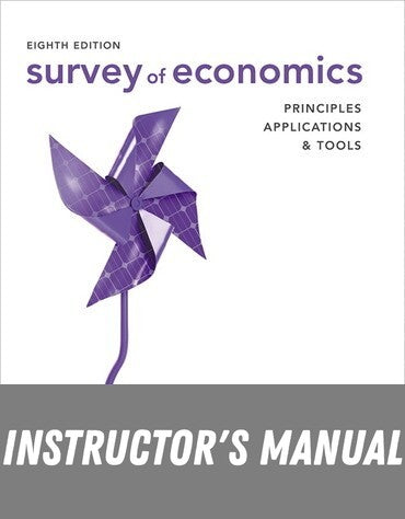 Instructor Manual for Survey of Economics: Principles, Applications, and Tools 8th Edition by Arthur O'Sullivan