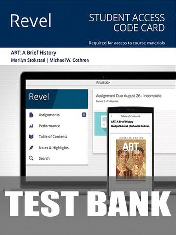 Test Bank for Art: A Brief History 7th Edition by Marilyn Stokstad