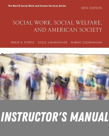 Instructor Manual for Social Work, Social Welfare, and American Society 9th Edition by Philip R. Popple
