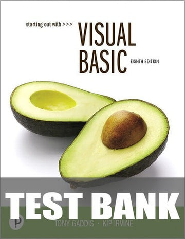 Test Bank for Starting Out With Visual Basic 8th Edition by Tony Gaddis
