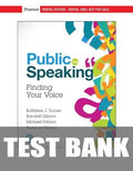 Test Bank for Public Speaking: Finding Your Voice 11th Edition by Kathleen J. Turner