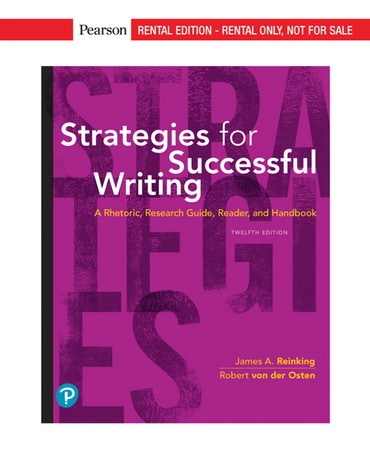 Instructor Manual for Strategies for Successful Writing: A Rhetoric, Research Guide, Reader and Handbook 12th Edition by James A. Reinking