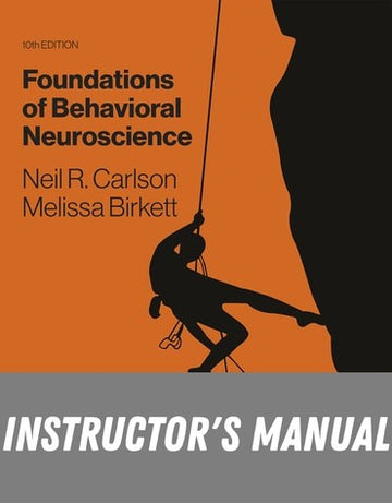 Instructor Manual for Foundations of Behavioral Neuroscience 10th Edition by Neil R. Carlson
