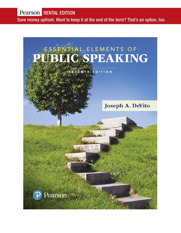 Test Bank for Essential Elements of Public Speaking 7th Edition by Joseph A. DeVito