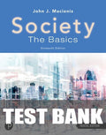 Test Bank for Society: The Basics 16th Edition by John J. Macionis