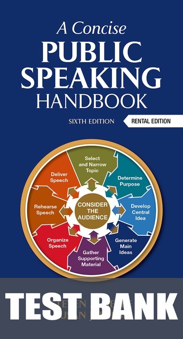 Test Bank for A Concise Public Speaking Handbook 6th Edition by Steven A. Beebe