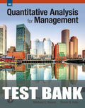 Test Bank for Quantitative Analysis for Management 14th Edition by Barry Render
