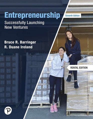 Test Bank for Entrepreneurship: Successfully Launching New Ventures 7th Edition by Bruce R. Barringer