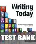 Test Bank for Writing Today 5th Edition by Richard Johnson-Sheehan