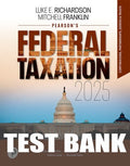 Test Bank for Pearson's Federal Taxation 2025 Corporations, Partnerships, Estates, & Trusts 38th Edition by Luke E. Richardson