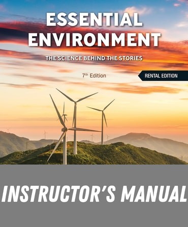 Instructor Manual for Essential Environment: The Science Behind the Stories 7th Edition by Jay H Withgott