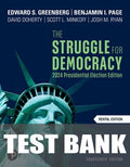 Test Bank for The Struggle for Democracy 14th Edition by Edward S. Greenberg
