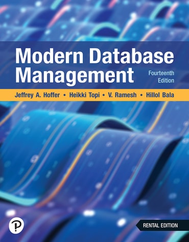Test Bank for Modern Database Management 14th Edition by Jeff Hoffer