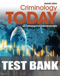 Test Bank for Criminology Today: An Integrative Introduction 11th Edition by Frank Schmalleger