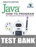 Test Bank for Java How to Program: An Objects-Natural Approach 12th Edition by Paul Deitel