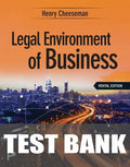 Test Bank for Legal Environment of Business 10th Edition by Henry R. Cheeseman
