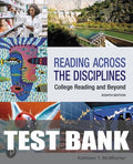 Test Bank for Reading Across the Disciplines: College Reading and Beyond 8th Edition by Kathleen T. McWhorter