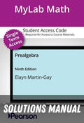 Solutions Manual for Prealgebra 9th Edition by Elayn Martin-Gay