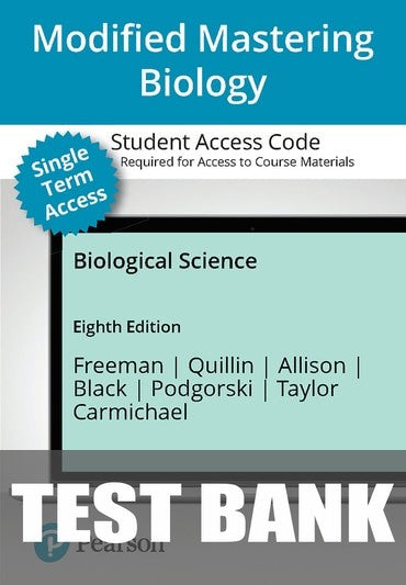 Test Bank for Biological Science 8th Edition by Scott Freeman