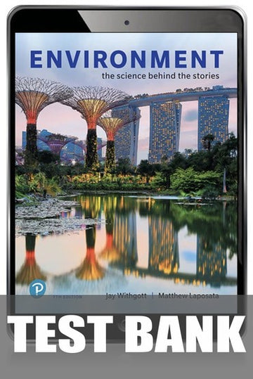 Test Bank for Environment: The Science Behind the Stories 7th Edition by Jay H Withgott