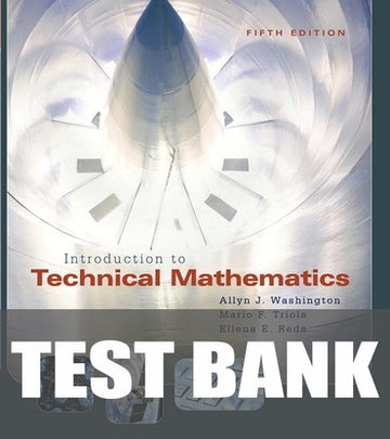 Test Bank for Introduction to Technical Mathematics 5th Edition by Allyn J. Washington