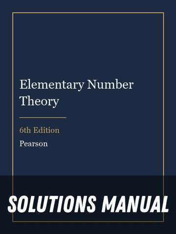Solutions Manual for Elementary Number Theory 6th Edition