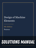 Solutions Manual for Design of Machine Elements 8th Edition