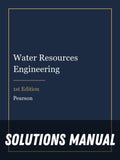 Solutions Manual for Water Resources Engineering 1st Edition