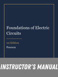 Instructor Manual for Foundations of Electric Circuits 1st Edition
