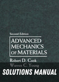 Solutions Manual for Advanced Mechanics of Materials 2nd Edition by Robert Cook