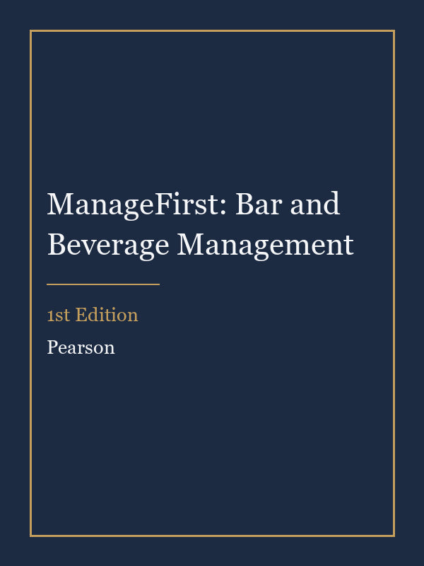Instructor Manual for ManageFirst: Bar and Beverage Management 1st Edition