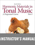 Instructor Manual for Harmonic Materials in Tonal Music: A Programmed Course, Part 1 10th Edition by Greg A. Steinke
