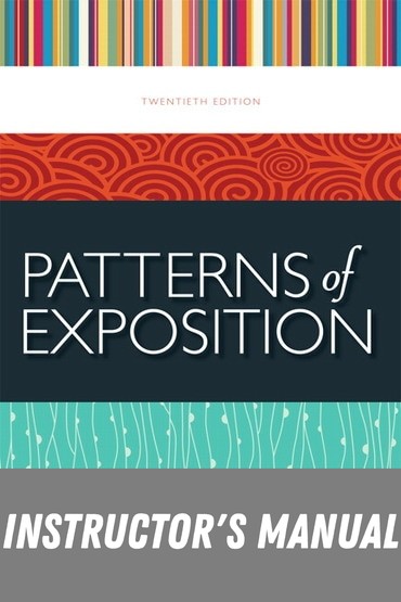 Instructor Manual for Patterns of Exposition 20th Edition by Robert A. Schwegler