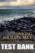 Test Bank for Thinking Socratically 3rd Edition by Sharon Schwarze