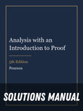 Solutions Manual for Analysis with an Introduction to Proof 5th Edition