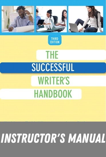 Instructor Manual for The Successful Writer's Handbook 3rd Edition by Kathleen T. McWhorter